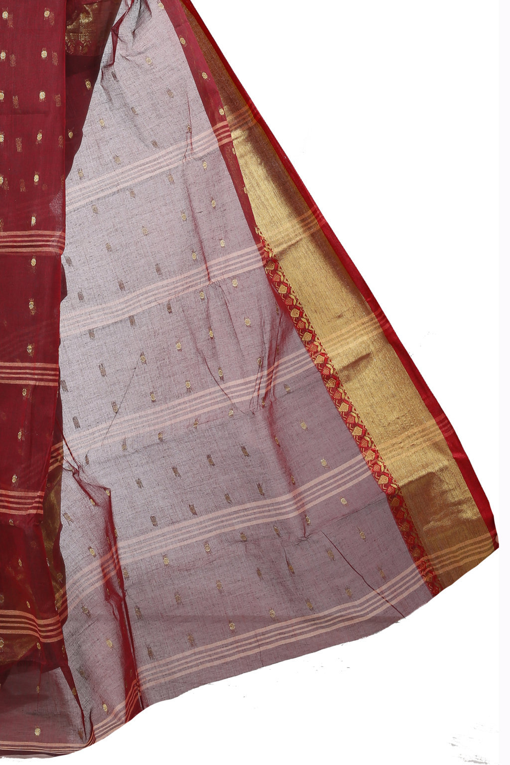 Brown Pure Cotton JoriPar Tant Saree (5173)